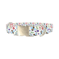 Colorful Bee Garden Dog Collar - metal silver