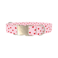 Red Heart Dog Collar - metal silver