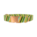 Geometric Diagonal Dog Collar - metal silver