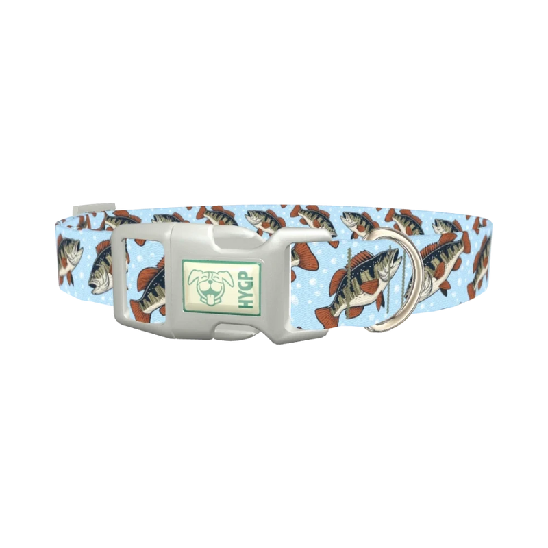 Bass Fish Dog Collar - plastic silver