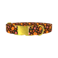 Halloween Candy Pumpkin Dog Collar - metal gold