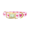 Valentine Ribbon Dog Collar - plastic gold