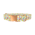 Confetti Pattern Dog Collar - metal rose gold