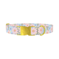 Floral Spiral Dog Collar - metal gold