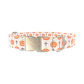 Halloween Cross-Stitch Dog Collar - metal gold