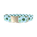 Monstera Leaf Dog Collar - metal gold