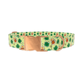 St. Patrick's Day Beer Clover Dog Collar - metal silver