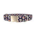 Sugar Skull Dog Collar - metal silver
