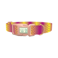 Colorful Snake Skin Dog Collar - plastic rose gold