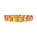 Retro Flower Burst Dog Collar - metal gold