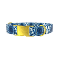 Spiral Tie Dye Dog Collar - metal rose gold
