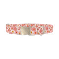 Chamomile Floral Dog Collar - metal silver