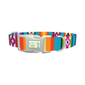 Tribal Aztec Stripe Dog Collar - plastic silver