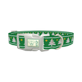Christmas Knitted Tree Dog Collar - plastic silver