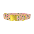 Tropical Floral Dog Collar - metal gold