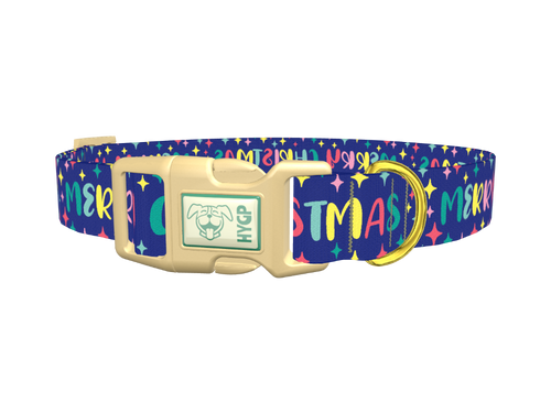 Christmas Stars Dog Collar