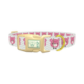 Pink Teddy Bear Dog Collar - plastic gold