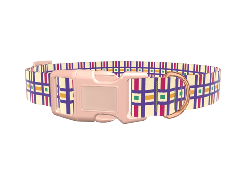 Geometric Grid Dog Collar