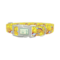 Cheese Pattern Dog Collar - plastic silver