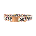 Paw Print Pattern Dog Collar - metal rose gold