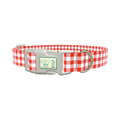 Geometric Plaid Dog Collar - plastic rose gold