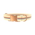 Colorful Hexagon Dog Collar - metal silver