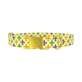 Mardi Gras Fleur-de-lis Dog Collar - metal gold
