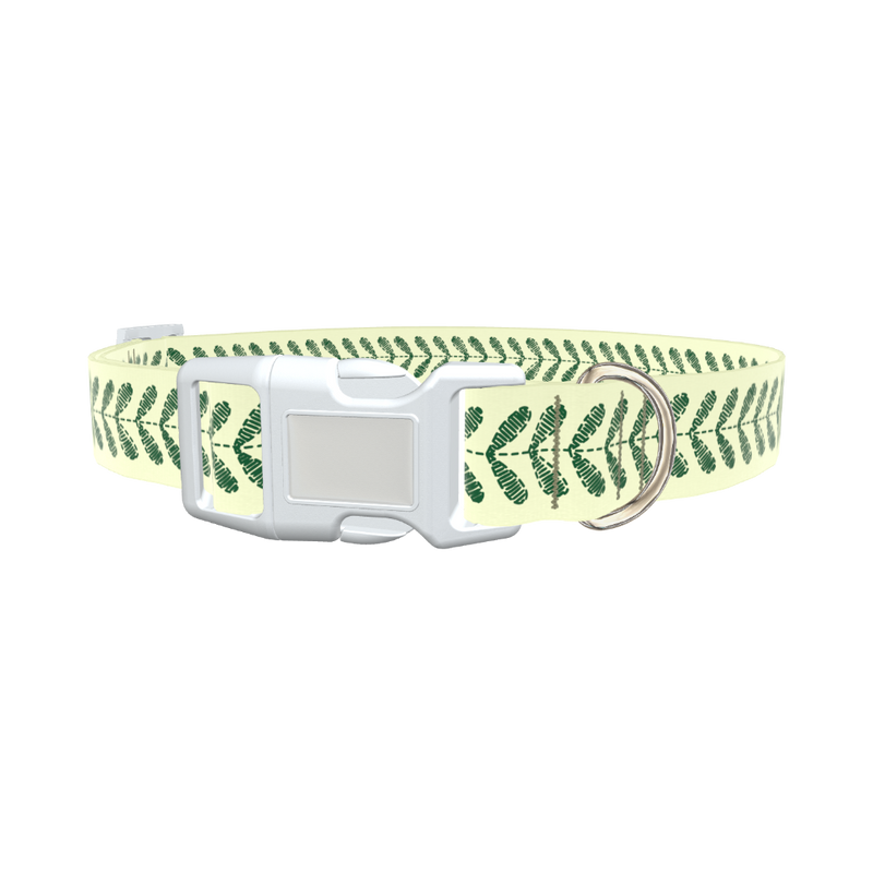 Geometric Leaf Dog Collar - plastic rose gold