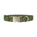 Pixel Camo Dog Collar - metal silver