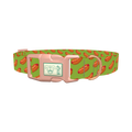 Hot Dog Pattern Dog Collar - plastic rose gold