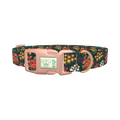 Dark Floral Bouquet Dog Collar - plastic rose gold