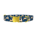 Christmas Reindeer Dog Collar - metal gold
