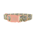 Yellow Grey Camo Dog Collar - plastic rose gold