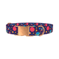 Cosmic Space Dog Collar - metal rose gold