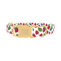 Raspberry Fruit Dog Collar - plastic gold