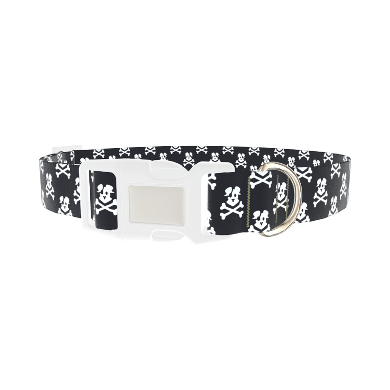 Pirate Dog Collar - plastic silver