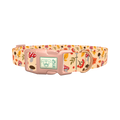 Autumn Leaves and Mushrooms Dog Collar - plastic rose gold