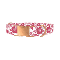 Hibiscus Blossom Dog Collar - metal rose gold
