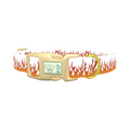 Red Flame Dog Collar - plastic gold