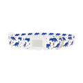 Dinosaur Heart Dog Collar - plastic silver