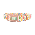 Peace Sign Pattern Dog Collar - plastic gold