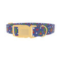 Christmas Wreath Dog Collar - plastic gold