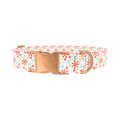Colorful Bloom Dog Collar - metal rose gold