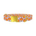 Halloween Pumpkin Stripe Dog Collar - metal gold