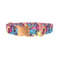 Abstract Paint Splatter Dog Collar - metal rose gold
