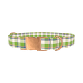 Multicolor Tartan Dog Collar - metal rose gold