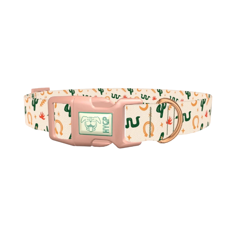Desert Sunset Dog Collar - plastic rose gold