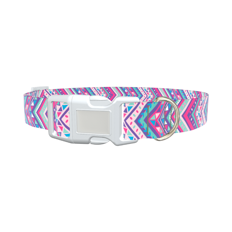 Tribal Chevron Dog Collar - plastic rose gold
