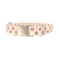 Valentine Smiley Dog Collar - metal silver