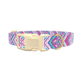 Tribal Chevron Dog Collar - plastic silver